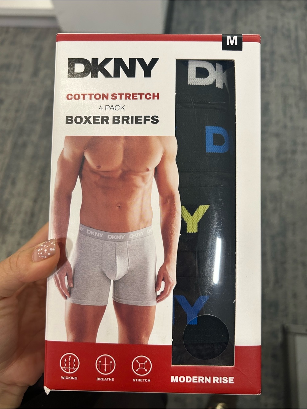 DKNY cotton stretch men’s boxer briefs 4 pack size M
